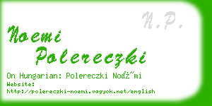 noemi polereczki business card